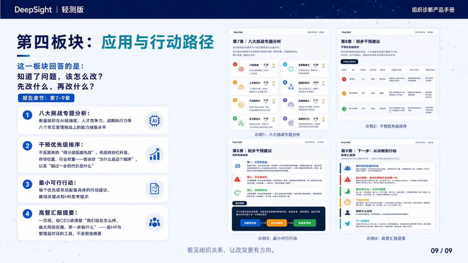 应用与行动路径板块报告页